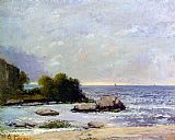 Gustave Courbet Famous Paintings - Marine de Saint Aubin